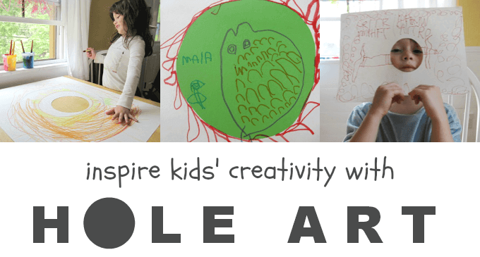 Simple arts and crafts activities - hole art