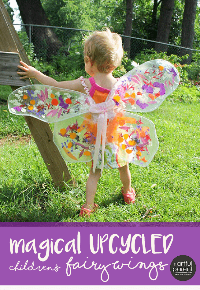 Childrens fairy wings - flower suncatchers 