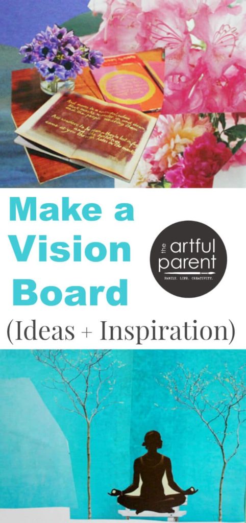 Vision board examples to inspire and get you started. These vision board examples use magazine pictures, photos, and words in collage form to achieve goals and reach intentions. #visionboard #goalsetting #dreams #goals #lawofattraction