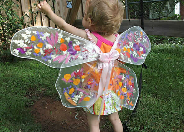 Childrens fairy wings - upcycle suncatcher fairy wings