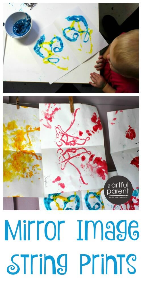 How to Make Mirror Image String Prints with Children