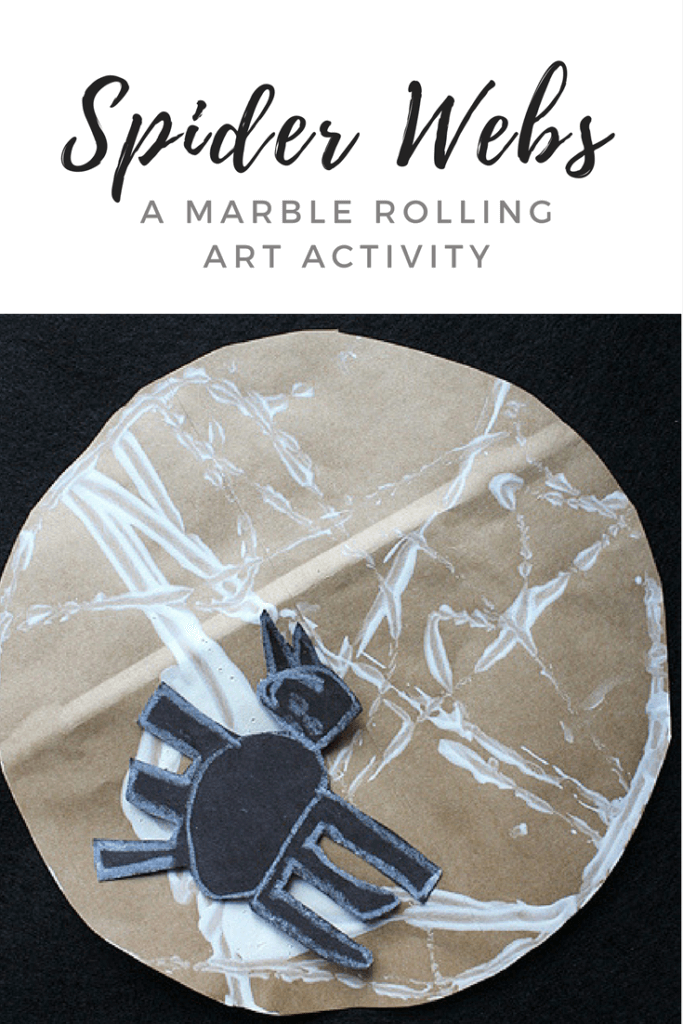 How to Make Halloween Spiderwebs With A Marble and Paint!