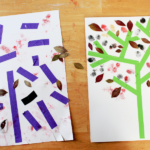 autumn tree art with washi tape featured image