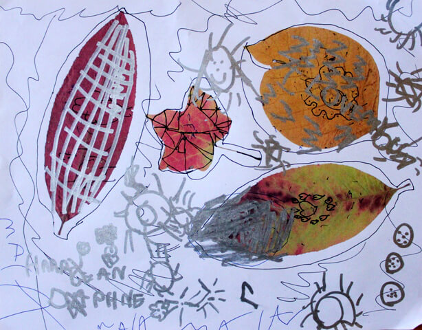 A Fall Leaf Drawing Game for Kids