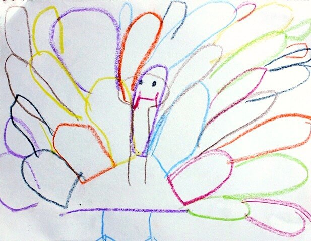 Kids Turkey Drawing