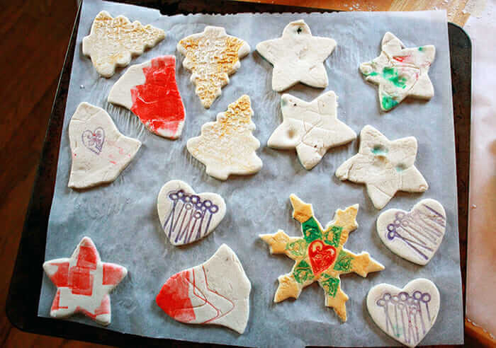 Stamped Salt Dough Ornaments Diy Christmas Tree Ornaments