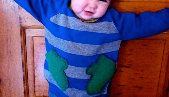 DIY Sweater with Mitten Pockets
