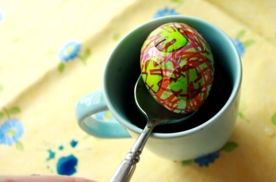 Easter Egg Decorating with Stickers
