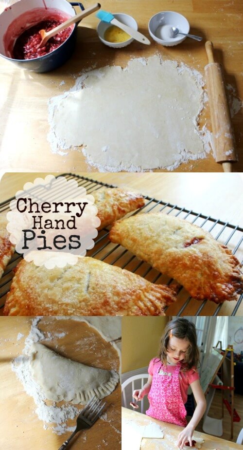 An awesome recipe for cherry hand pies! (And some baking with kids reality photos...)