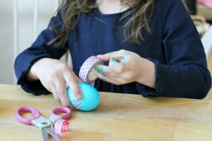 Washi Tape Easter Eggs - Decorating with Kids
