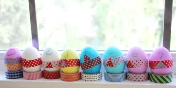 Washi Tape Easter Eggs - The Eight Eggberts