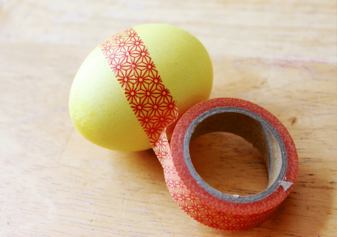 tape wrapped around egg