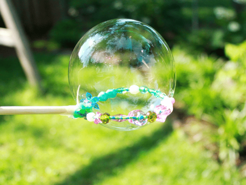 Homemade bubble best sale wands with straws