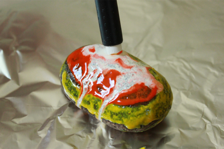 melted crayon rock