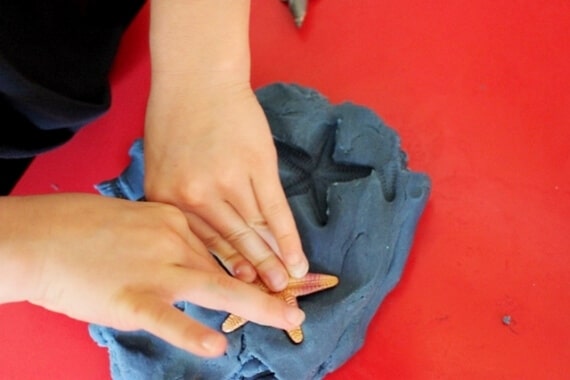 Plaster Casting with Playdough Molds