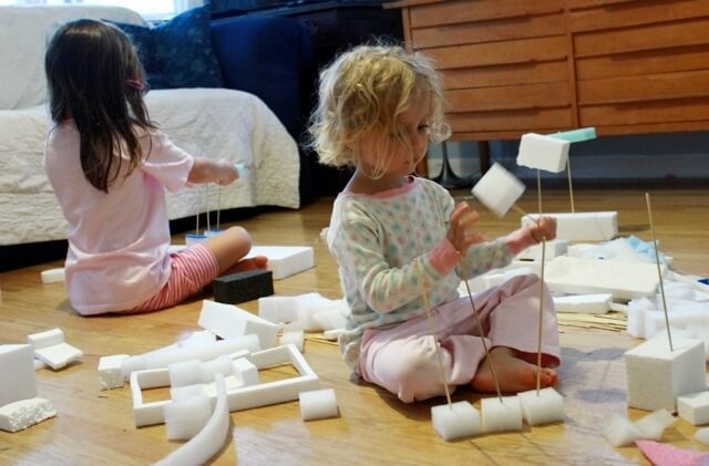 Kids Scultpures with Styrofoam 3