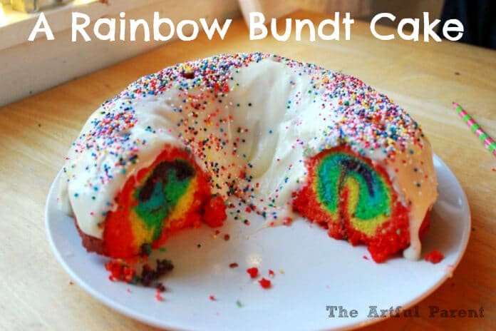 A Rainbow Bundt Cake