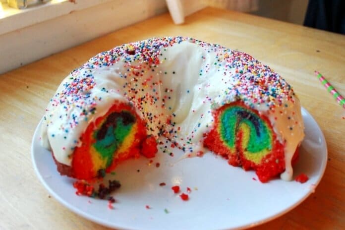 Rainbow Bundt Cake 13