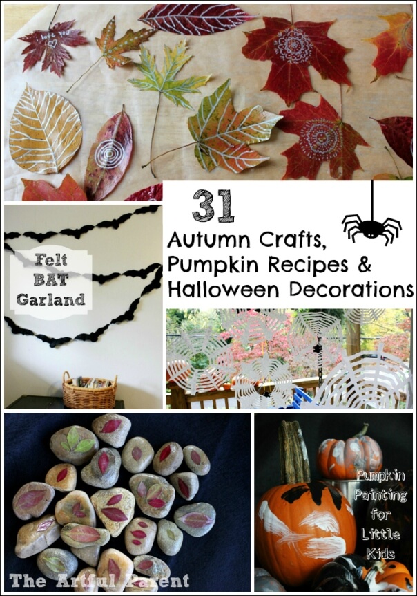 31 Autumn Crafts, Pumpkin Recipes, & Halloween Decorations
