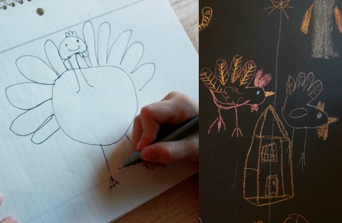 Maia's Turkey Drawings