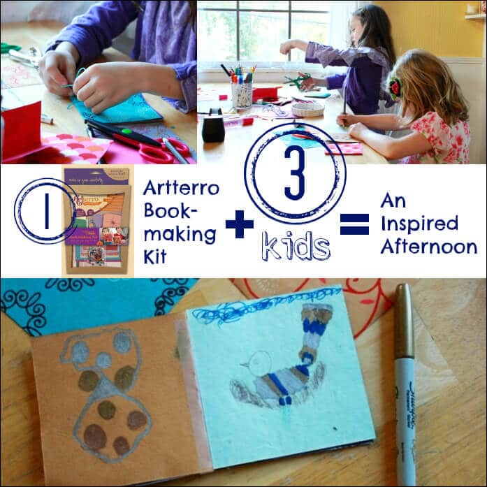 1 Artterro Bookmaking Kit + 3 Kids = An Inspired Afternoon