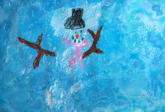 How to Paint Snow with kids