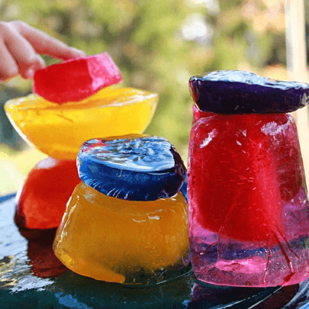 how to make colored ice