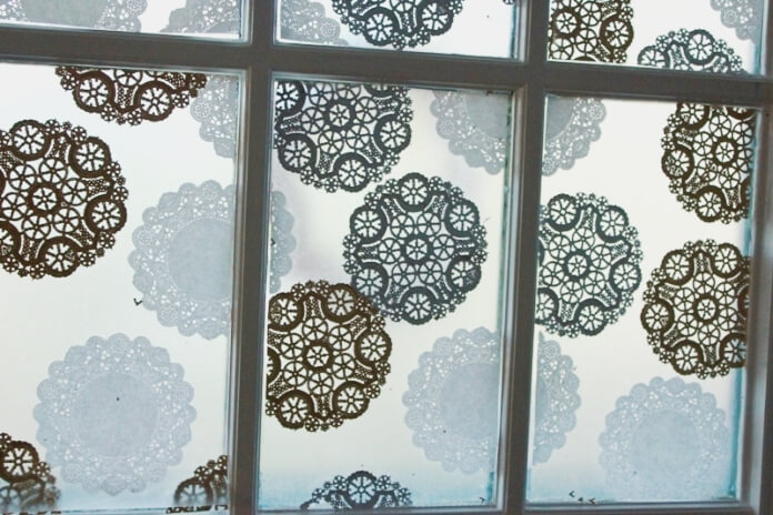 DIY Lace Doily Stained Glass Window 10