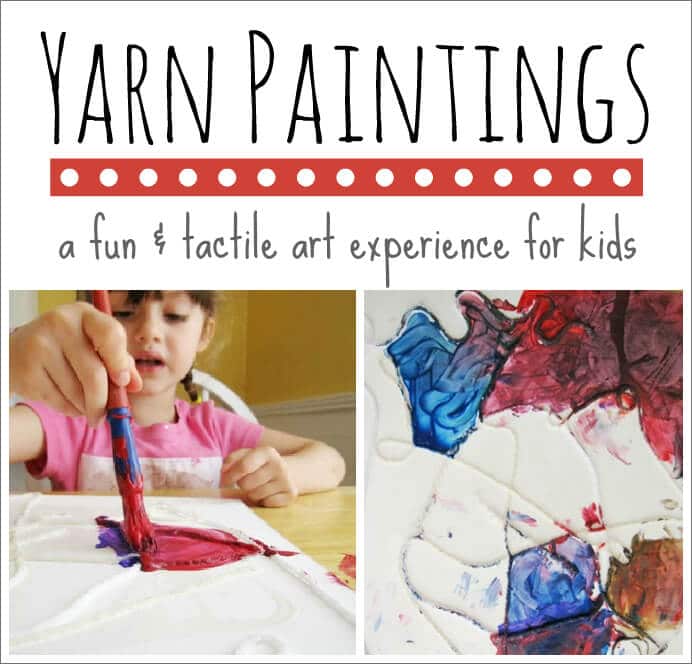 Yarn Paintings :: A Fun and Tactile Art Activity for Kids