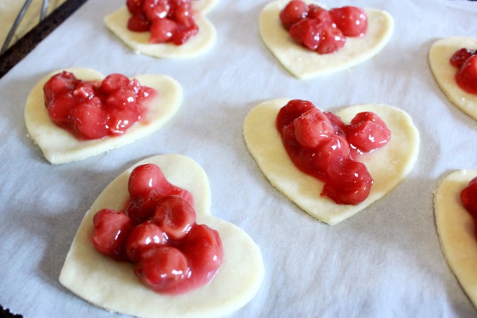 cherry heart pies