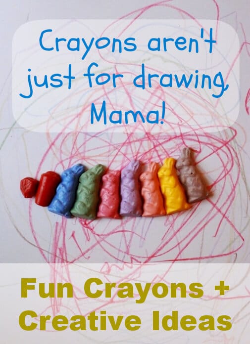 Crayons aren't just for drawing, Mama! Fun crayons + creative ideas for using them with kids