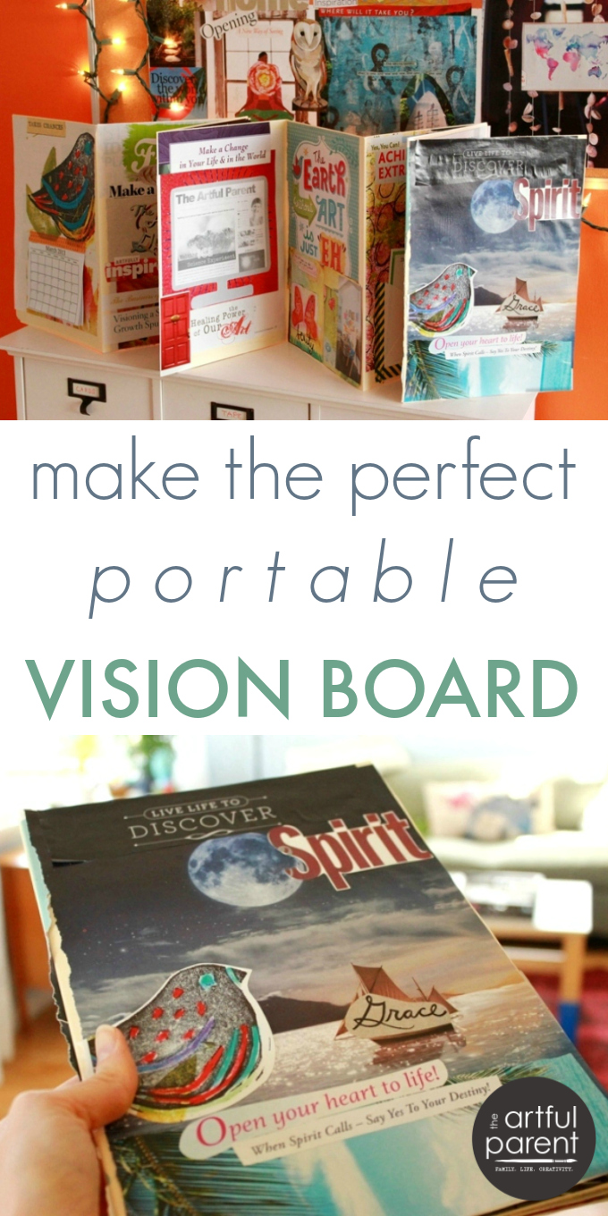 Create a portable vision board