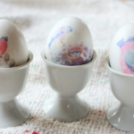 decorating easter eggs with image transfers