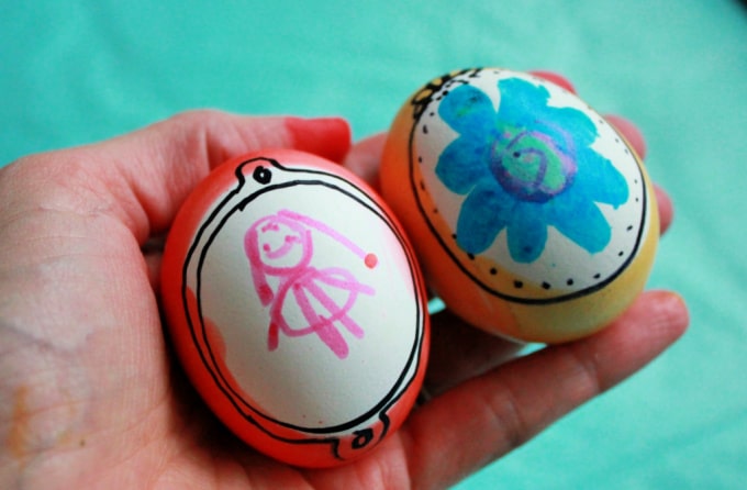 two easter eggs for kids