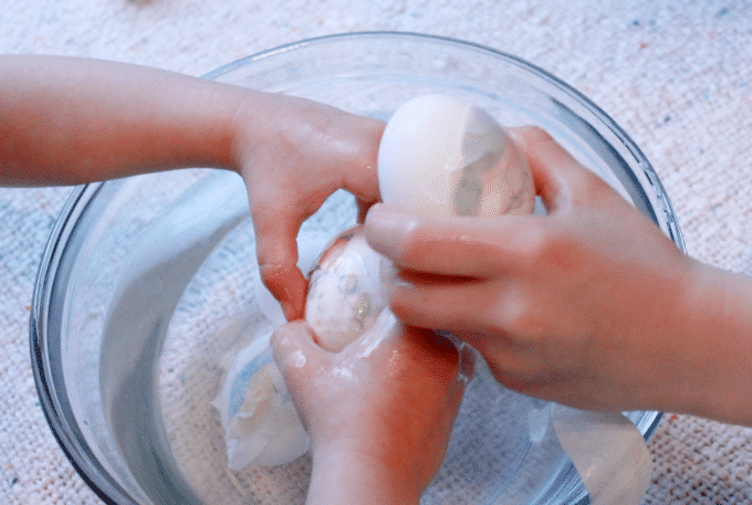 washing image transfers off eggs