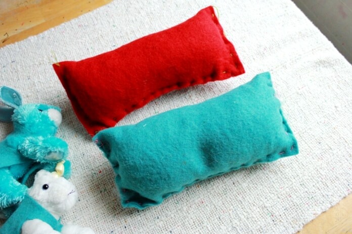 Sewing with Kids :: Hand Sewn Mini Pillows