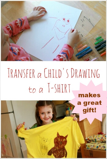 Transfer A Kids Drawing to A T-Shirt - Makes a Great Mother's Day or Father's Day Gift!