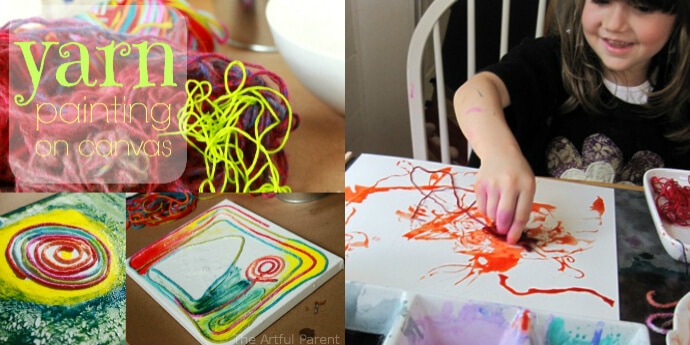 Yarn Art For Kids – Our 11 Best Activities To Try With Yarn - yarn printing and painting