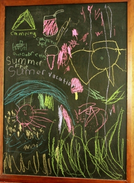 A Summer Fun List on the Chalkboard