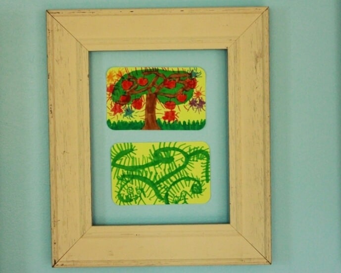 Childrens Art Display Wall with Frames 1