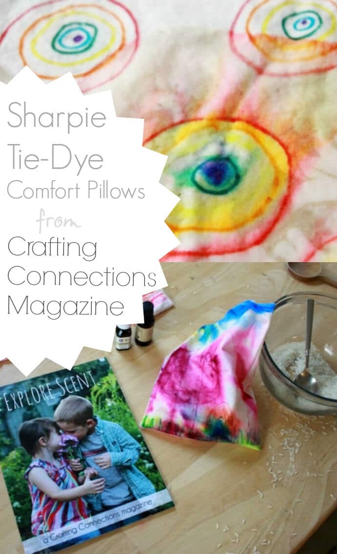 Sharpie Tie Dye Comfort Pillows from Crafting Connections Magazine
