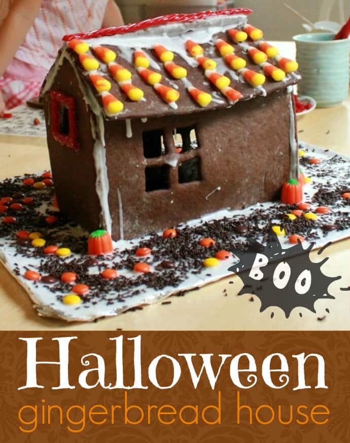 A Halloween Gingerbread House