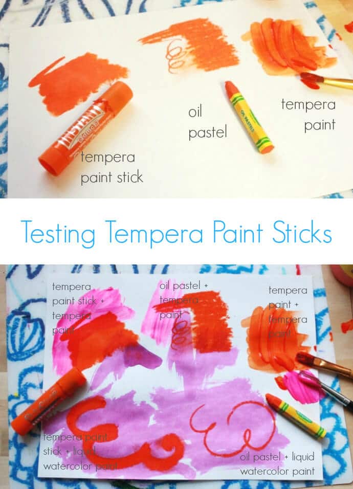 Testing Tempera Paint Sticks
