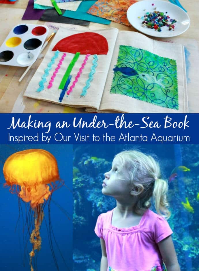Making an Under-the-Sea Book inspired by a visit to the Atlanta Aquarium (plus an Artterro Art Kit Giveaway!)