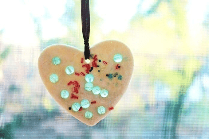 How to make salt dough ornament with beads