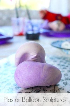 Plaster Balloon Sculptures with Kids -- So fun! You have to try this!