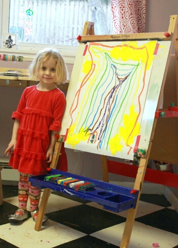 It's a Rainbow with a Magic Door and Sunflowers - Daphne's Drawing
