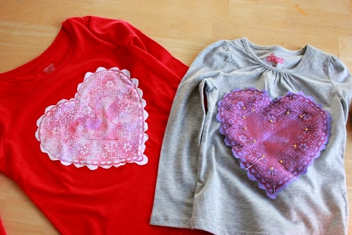 Doily Printed Heart Shirts for Valentine's Day 02
