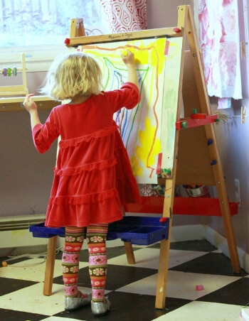 Daphne Drawing at the Easel