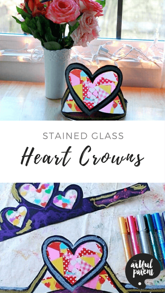 How to Make Stained Glass Heart Crowns